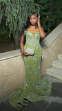 Hot Saling Luxury Beading Prom Dresses Sparkle Mermaid Evening Party HZ0307