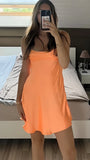 Simple Homecoming Dresses Orange Satin Mini School Semi Hoco Dress Short Formal Graduation HZ0307