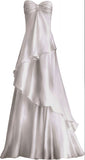 Sweetheart White Long Prom Dress, Sleeveless Evening Dress, HZ0307