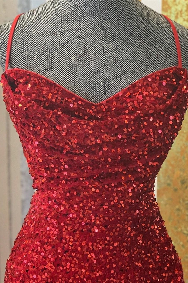 Sparkle Dark Green Sequin Mermaid Long Prom HZ0307