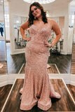 Sweetheart Blue Sequin Mermaid Long Formal HZ0307